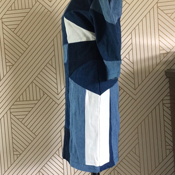 MAJE Patchwork Denim Dress - Picture 6 of 8